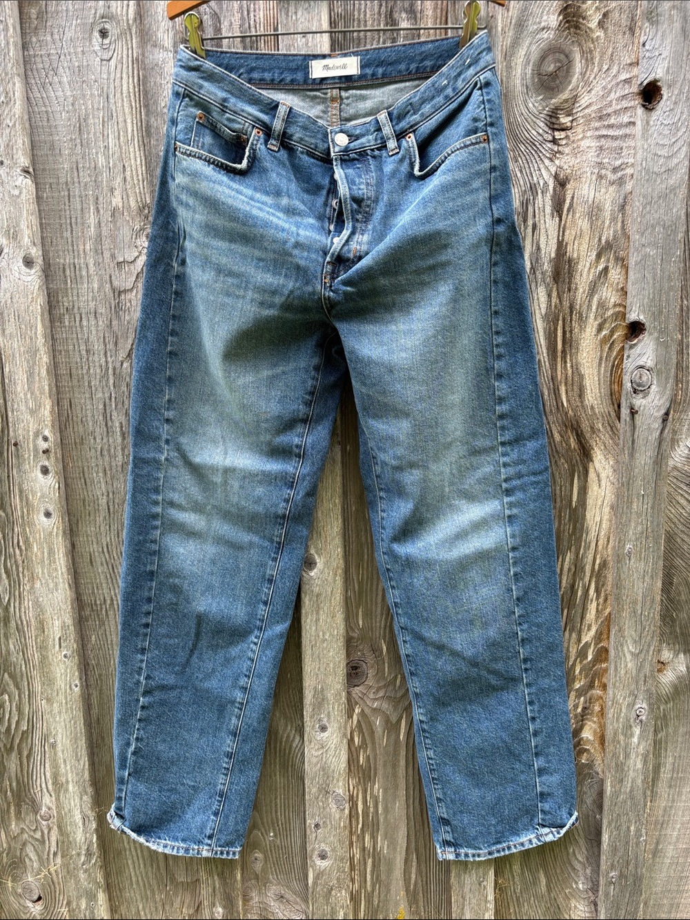 Madewell Pieced Barrel Leg Jean size 28